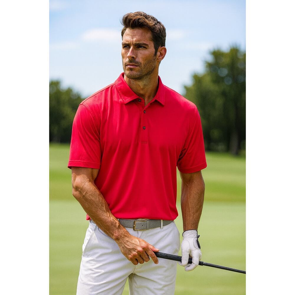 Greyson Trinity Forest Country Club Logo Golf Polo Shirt Vibrant Pink Men's XL